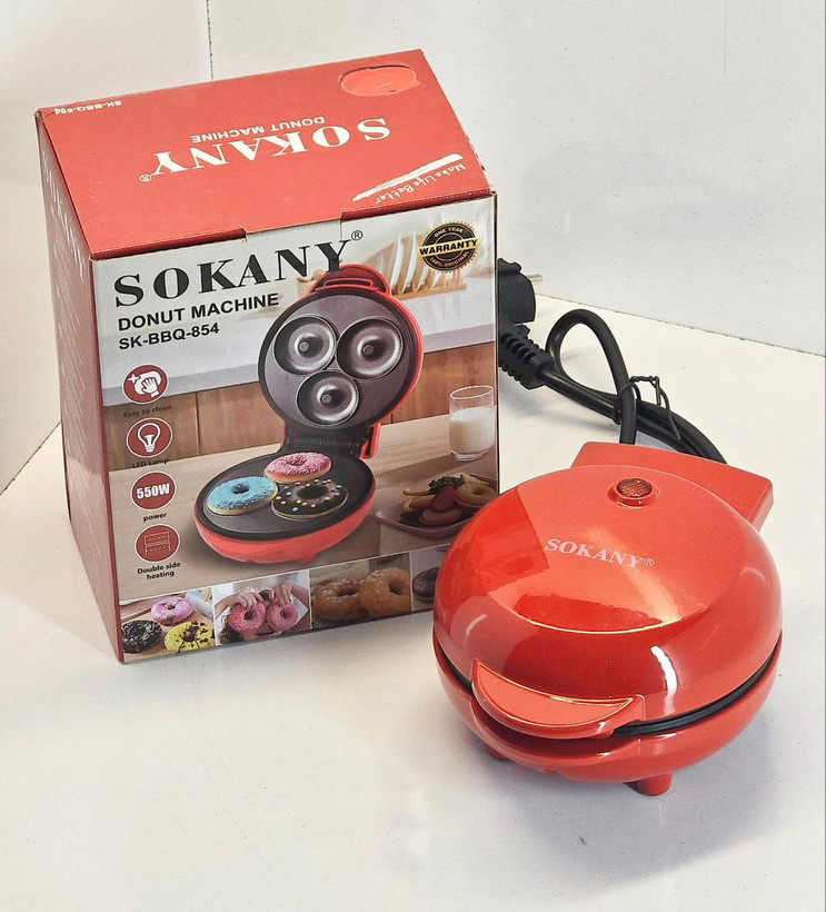 دونات ساز مارک SOKANY وارداتی ساخت چین مدل SK-BBQ-854 توان موتور 550 وات