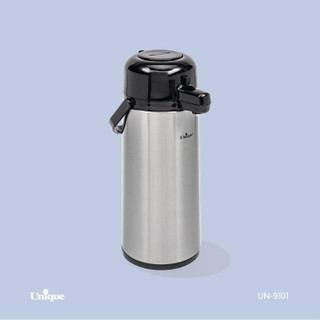 فلاسک یونیک اصلی وارداتی ساخت ایران مدل پمپی داخل شیشه حجم 2/5 لیتر نگهداری بالای 8 ساعت