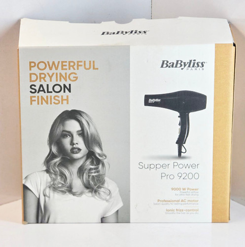 سشوار موتور سنگین مارک BaByliss وارداتی ساخت چین کد ۹۲۰۰ دارای کلید سردکن لحظه ای توان ۹۰۰۰ وات