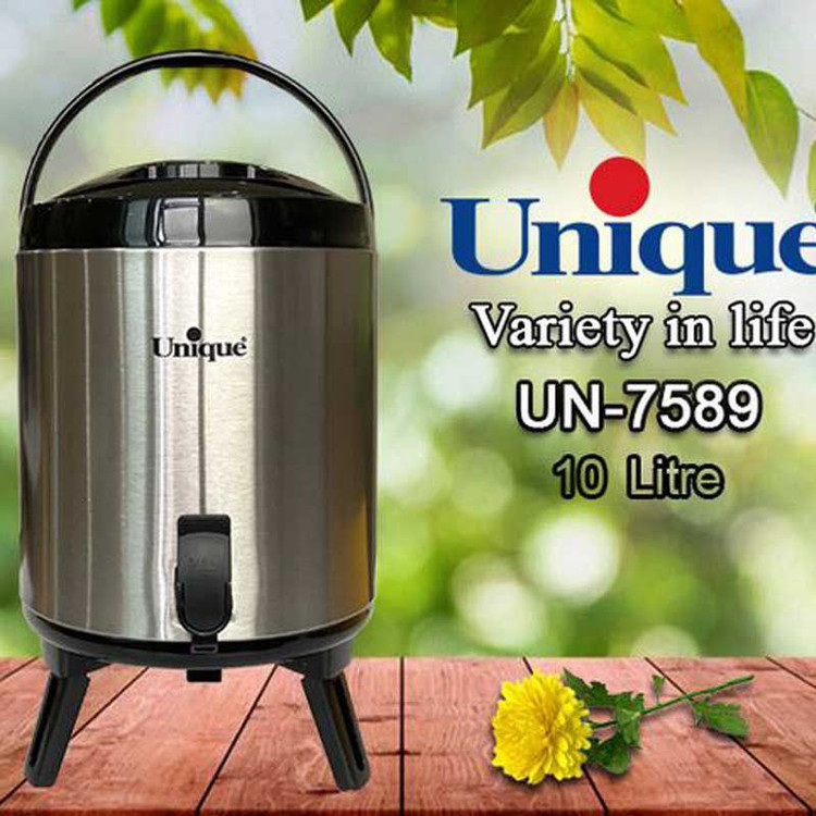 کلمن مارک یونیک اصل شرکتی مدل UN-7589 حجم ۱۰ لیتر جنس بدنه استیل