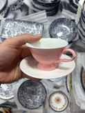 فنجان و نعلبکی قهوه خوری وارداتی ساخت چین جنس سرامیک و چینی ست ۶ نفره