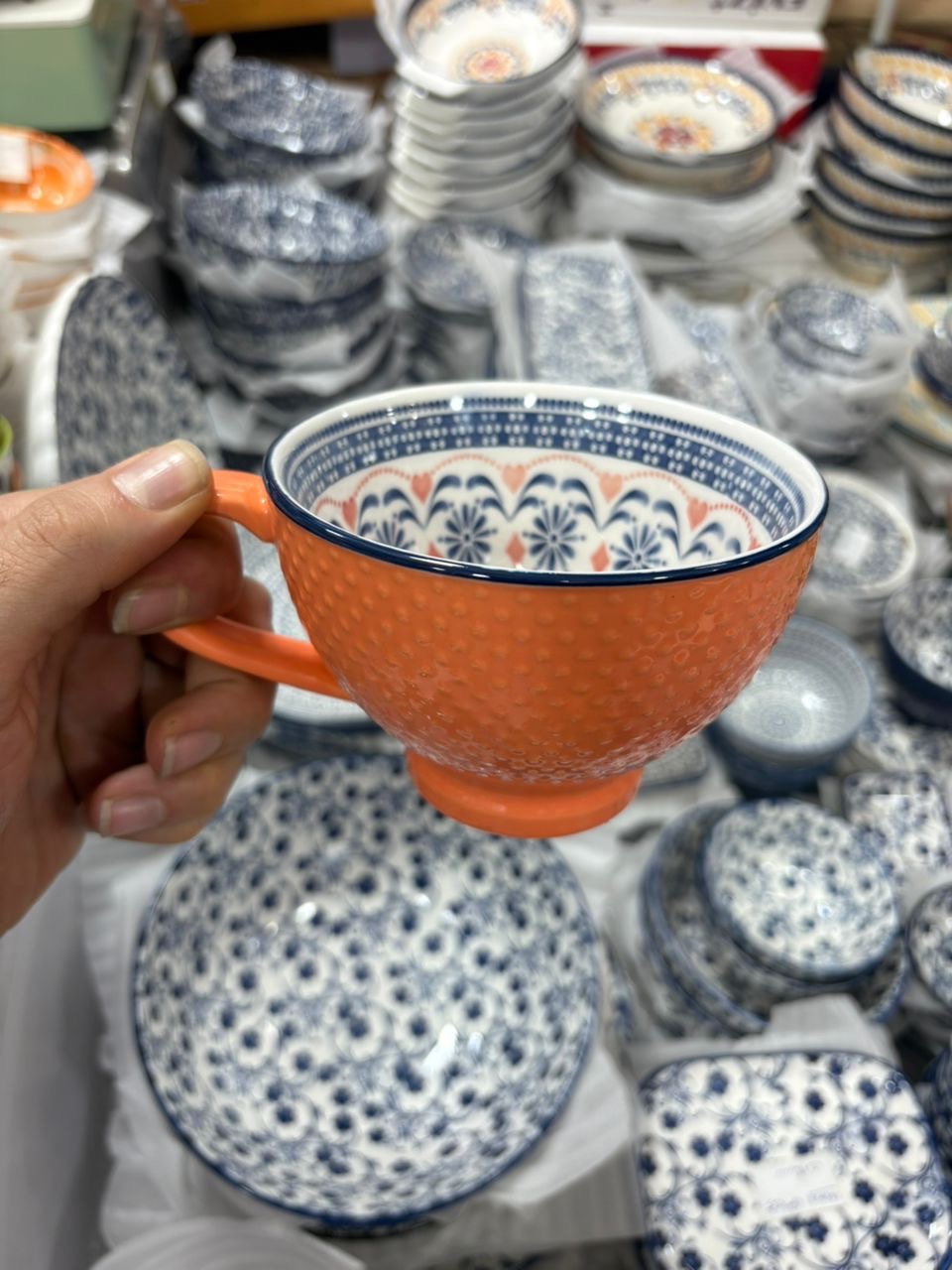 فنجان لته خوری مارک دنی هوم وارداتی ساخت چین جنس چینی سرامیک حجم ۳۵۵ میل