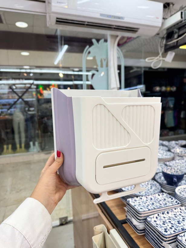 سطل زباله وارداتی ساخت چین مدل کابینتی جنس پلاستیک و سیلیکونی