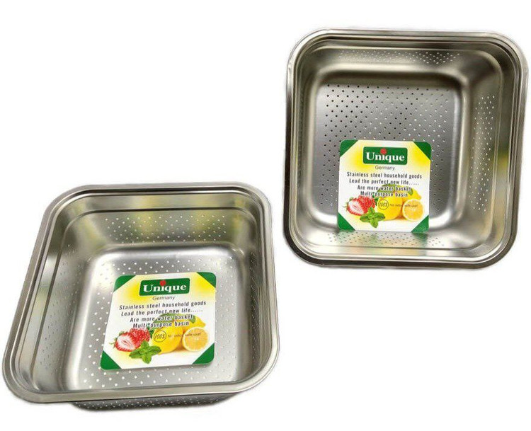 سرویس آبکش مارک یونیک وارداتی ساخت چین ۴ پارچه مدل مربعی جنس استیل نگیر و ضخیم
