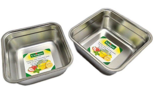 سرویس لگن مارک یونیک وارداتی ساخت چین ۴ پارچه مدل مربعی جنس استیل نگیر و ضخیم