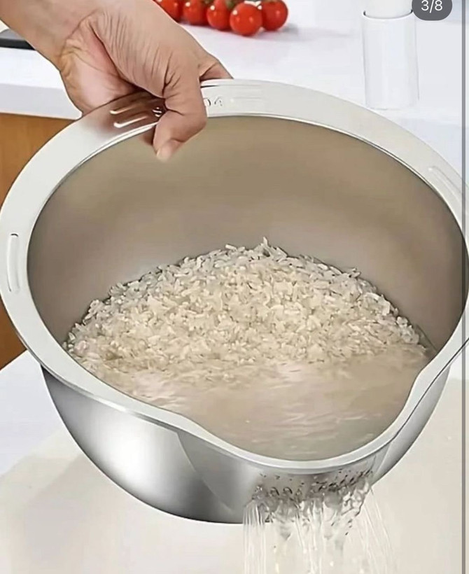 آبکش وارداتی ساخت چین جنس استیل رنگ ثابت مدل دو منظوره رنگ طلایی و سیلور