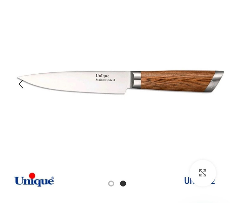 کارد آشپزخانه مارک یونیک اصلی شرکتی ساخت چین مدل UN-5542 جنس تیغه فولاد اصل ۱۶ سانت