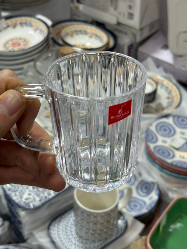 لیوان مارک بلینک مکس وارداتی ساخت چین طرح استریپ کد KTZB136 جنس بلور آنتی شوک
