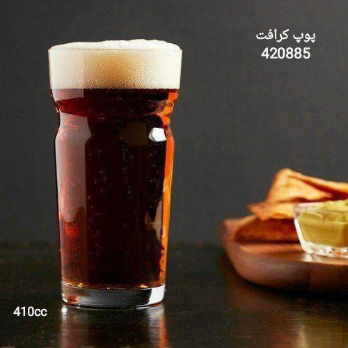 لیوان مارک پاشاباغچه وارداتی ساخت ترکیه طرح کرافت جنس بلور حجم ۴۱۰ میل