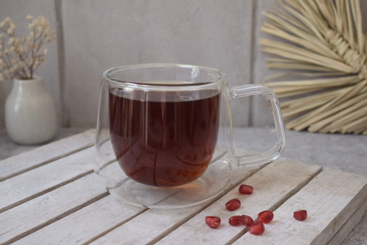 لیوان پیرکس دو جداره ضخیم و سنگین وارداتی ساخت چین حجم ۱۸۰ میل ارتفاع ۸ سانت