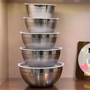 لگن ۵ تایی درب دار استیل برند اصلی yyi وارداتی ساخت چین قطر ۲۰ ،۲۲ ،۲۴ ،۲۶ ،۲۸ سانت