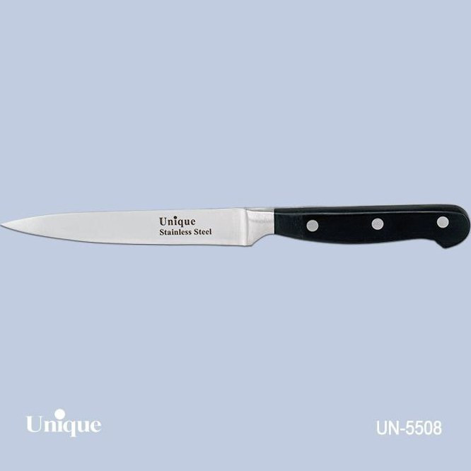 کارد آشپزخانه مارک یونیک اصلی شرکتی ساخت چین مدل UN-5508 جنس تیغه فولاد اصل اندازه تیغه ۱۳ سانت