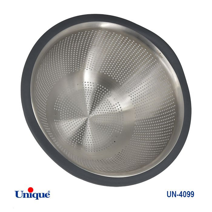 ست آبکش ۲ پارچه استیل دور مشکی سیلیکونی یونیک اصلی شرکتی وارداتی ساخت چین کد UN-4097 و UN-4099 قطر ۲۳ و ۲۹ سانت