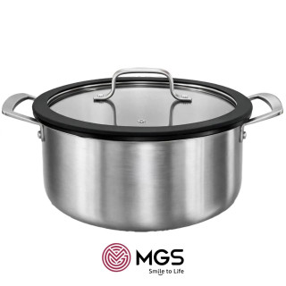 قابلمه استیل لیزری سایز ۲۴ مارک MGS وارداتی ساخت چین ضد خط و خش و نچسب
