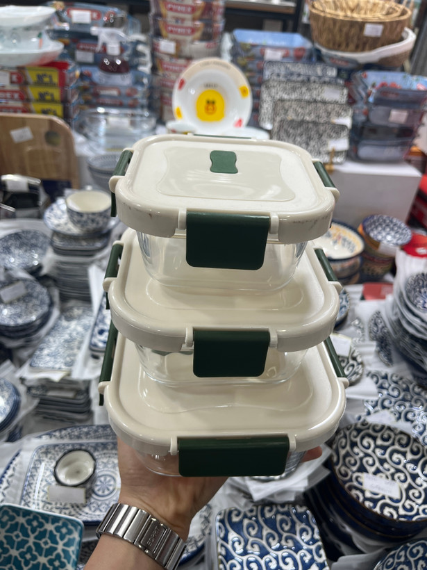تاپر باکس بلور ۳ تایی وارداتی ساخت چین درب پلاستیکی ۴ قفله واشردار ضد نشتی