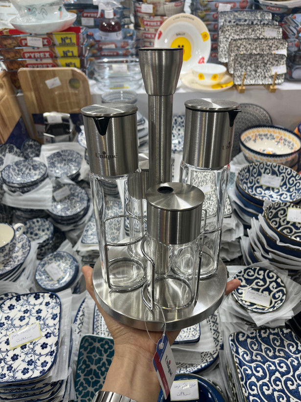 ست گردون آبلیمو خوری یونیک کد UN-1634 وارداتی ساخت چین جنس پیرکس و استیل درجه یک