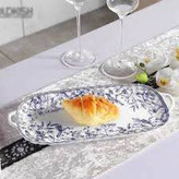 رولت خوری چینی مارک گلد کیش طرح لوتوس سایز کوچک ۳۰ در ۱۴ سانت