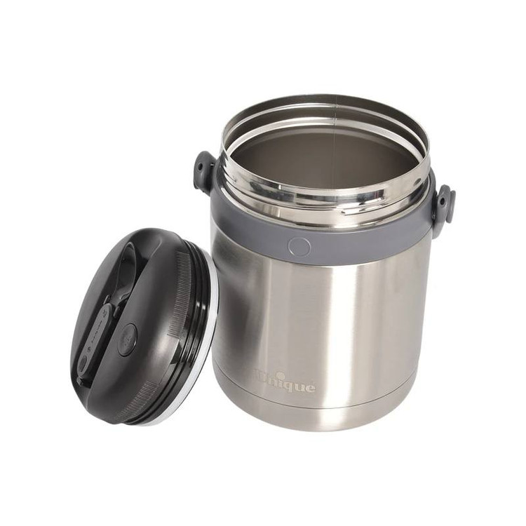فلاسک غذای دو تکه یونیک اصلی شرکتی کد ۱۸۰۷ حجم ۱/۲ لیتر درب پیچی دارای قاشق و کیف عایق