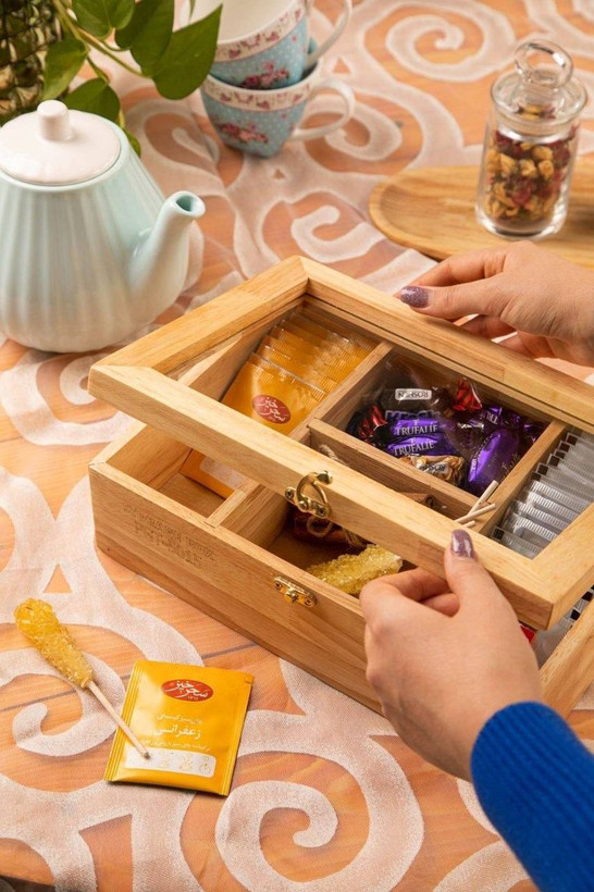 جا تیبگ چهار خانه چوب رابر کیفیت عالی ساخت ایران درب دار
