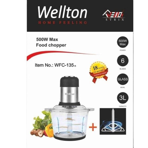 خردکن برقی مارک Welton مدل WFC-135n سری Home Feeling حجم ۳ لیتر دارای ۶ تیغه ،توان ۵۰۰ وات