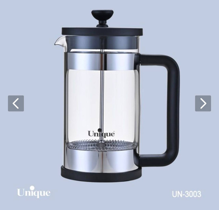 فرنچ پرس پیرکس آنتی شوک مارک یونیک اصلی شرکتی کد UN-۳۰۰۳ وارداتی ساخت چین جنس بسیار ضخیم و سنگین حجم ۶۰۰ میل